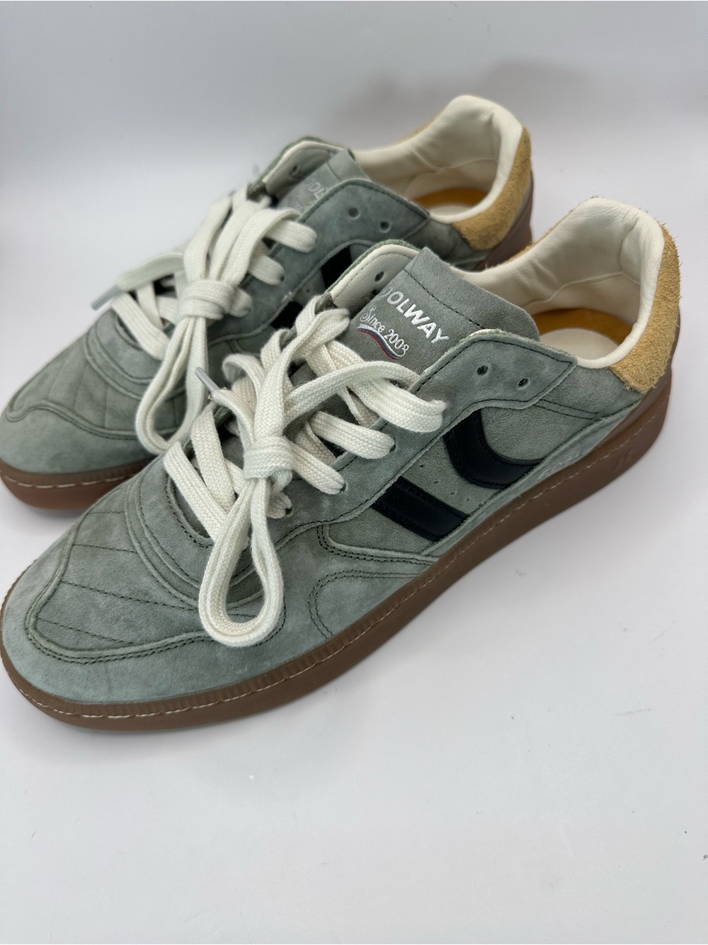 Coolway Mens Goal Sage Green Suede Gum Sole Casual Sneakers Shoes Size 9 NEW
